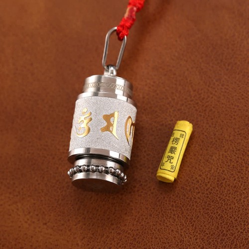 Tibetan Om Mani Padme Hum Wisdom Amulet Necklace Tibetan Om Mani Padme Hum Wisdom Amulet Necklace