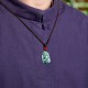 Green Jade Nine-Tailed Fox Prosperity Necklace