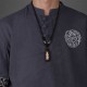 Tibet Om Mani Padme Hum Dzi Bead Wealth Necklace
