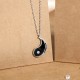 Sterling Silver Yin Yang Symbol Harmony Necklace Pendant