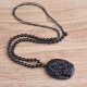 Obsidian Ganesh Elephant Wealth Necklace Pendant Obsidian Ganesh Elephant Wealth Necklace Pendant