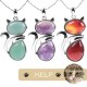 "Save A Cat" Cute Cat Protection Crystal Necklace "Save A Cat" Cute Cat Protection Crystal Necklace