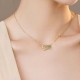 Sterling Silver Green Aventurine Bamboo Coin Necklace Sterling Silver Green Aventurine Bamboo Coin Necklace