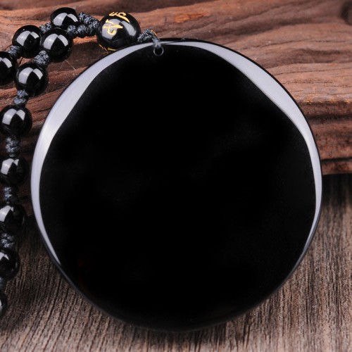 Bagua Dragon Phoenix Obsidian Fulfilment Necklace Bagua Dragon Phoenix Obsidian Fulfilment Necklace