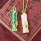 White Jade Cyan Jade Bamboo Protection Necklace White Jade Cyan Jade Bamboo Protection Necklace