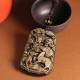 Gold Sheen Obsidian Three Goats Wealth Necklace Gold Sheen Obsidian Three Goats Wealth Necklace