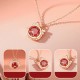 925 Silver Dragon Luck Red Zircon Necklace Set 925 Silver Dragon Luck Red Zircon Necklace Set