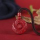 Natural Cinnabar Luck Concentration Necklace Natural Cinnabar Luck Concentration Necklace