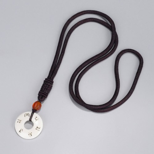 Ivory Fruit Om Mani Padme Hum Necklace Pendant