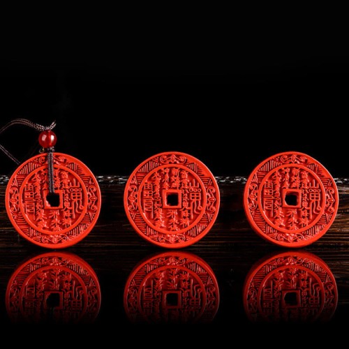 Cinnabar Mountain Ghost Bagua Blessing Necklace Pendant Cinnabar Mountain Ghost Bagua Blessing Necklace Pendant