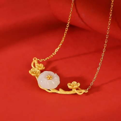 Hetian Jade Plum Blossom Luck Set Hetian Jade Plum Blossom Luck Set