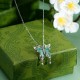 925 Silver Green Jade Butterfly Luck Necklace 925 Silver Green Jade Butterfly Luck Necklace