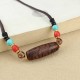 Tibetan Nine-Eye Dzi Bead Protection Necklace Tibetan Nine-Eye Dzi Bead Protection Necklace
