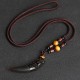 Ice Obsidian Wolf Tooth Courage Necklace Ice Obsidian Wolf Tooth Courage Necklace