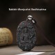 Zodiac Buddha Agarwood Peace Lotus Necklace Pendant