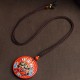 Zakiram Goddess Wealth Painted Cinnabar Necklace Pendant Zakiram Goddess Wealth Painted Cinnabar Necklace Pendant