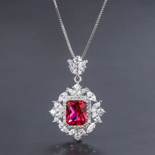 Emerald Red Corundum Confidence Courage Necklace Emerald Red Corundum Confidence Courage Necklace