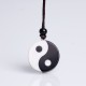 Black Obsidian White Turquoise Yin Yang Strength Pendant Black Obsidian White Turquoise Yin Yang Strength Pendant