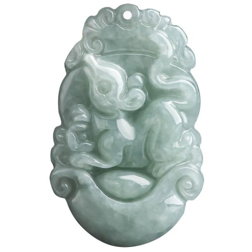 Natural Jade 12 Chinese Zodiac Success Necklace Pendant