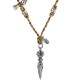 Tibetan Silver Dorje Vajra Lotus Strength Necklace Tibetan Silver Dorje Vajra Lotus Strength Necklace