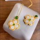 Four Leaf Clover Jade Prosperity Necklace Pendant