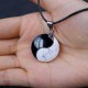Natural Black Obsidian Yin Yang Transformation Necklace Natural Black Obsidian Yin Yang Transformation Necklace