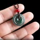 Green Jade Peace Buckle Abundance Necklace Green Jade Peace Buckle Abundance Necklace
