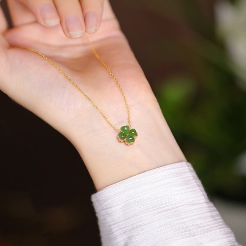 925 Sterling Silver Hetian Jade Cyan Jade Laughing Buddha Necklace Pendant 925 Sterling Silver Hetian Jade Cyan Jade Laughing Buddha Necklace Pendant