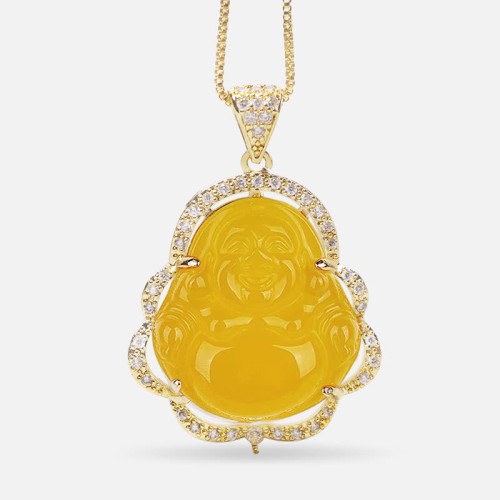 Good Luck Laughing Buddha Necklace Good Luck Laughing Buddha Necklace