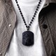 Black Obsidian Wolf Purification Necklace Pendant