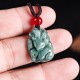 Green Jade Nine-Tailed Fox Prosperity Necklace
