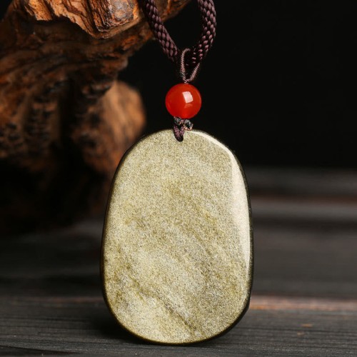 Gold Sheen Obsidian Dragon Success Necklace Gold Sheen Obsidian Dragon Success Necklace