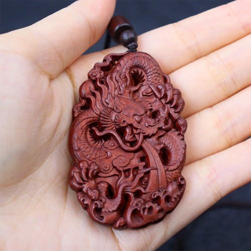 Lightning Struck Jujube Wood Dragon Necklace Lightning Struck Jujube Wood Dragon Necklace