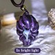 Rainbow Obsidian Nine-Tailed Fox Necklace Pendant