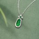 Sterling Silver Cyan Jade Pea Luck Healing Necklace Sterling Silver Cyan Jade Pea Luck Healing Necklace