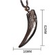 Black Obsidian Wolf Tooth Strength Necklace Pendant Black Obsidian Wolf Tooth Strength Necklace Pendant