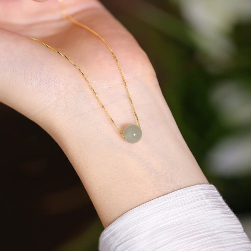 925 Sterling Silver Hetian Jade Cyan Jade Laughing Buddha Necklace Pendant 925 Sterling Silver Hetian Jade Cyan Jade Laughing Buddha Necklace Pendant