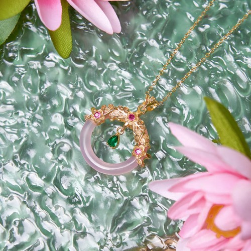 Green Chalcedony Peace Strength Necklace Green Chalcedony Peace Strength Necklace