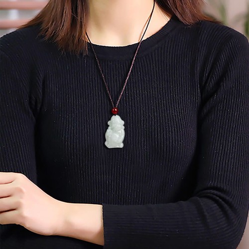 Jade God of Wealth Caishen Ingot Luck Pendant
