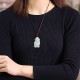 Jade God of Wealth Caishen Ingot Luck Pendant
