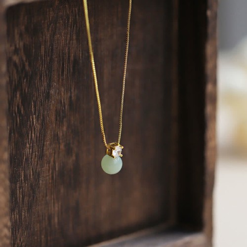 Lucky Bead Jade Prosperity Necklace