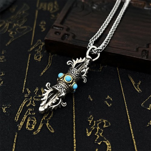 Vajra Dorje Pattern Copper Luck Wealth Pendant Vajra Dorje Pattern Copper Luck Wealth Pendant