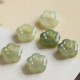 Hetian Jade Cyan Jade Floral Charm Necklace Pendant