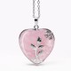 Natural Healing Crystals Heart Pendant Necklace Natural Healing Crystals Heart Pendant Necklace