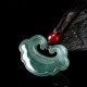 Green Jade Chinese Lock Luck Necklace Pendant Green Jade Chinese Lock Luck Necklace Pendant