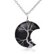 Natural Quartz Crystal Moon Tree Healing Necklace