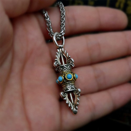 Vajra Dorje Pattern Copper Luck Wealth Pendant Vajra Dorje Pattern Copper Luck Wealth Pendant
