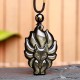 Rainbow Obsidian Nine-Tailed Fox Necklace Pendant