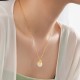 Sterling Silver Hetian Jade Ginkgo Prosperity Necklace Sterling Silver Hetian Jade Ginkgo Prosperity Necklace
