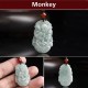 Natural Jade 12 Chinese Zodiac Success Necklace Pendant